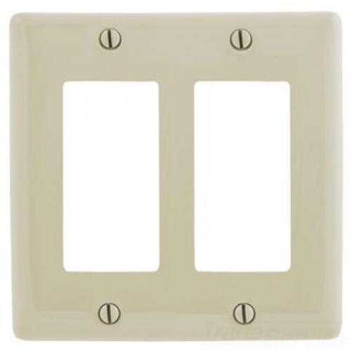 WALLPLATE, 2-G, 2) RECT, AL